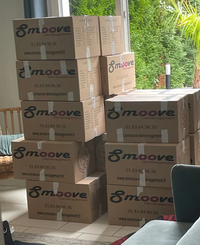 Nos cartons Smoove, prêts pour le transport